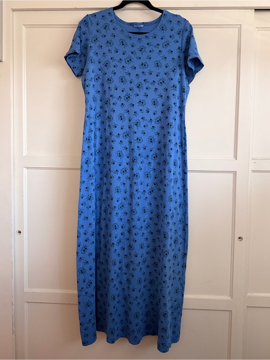 Vintage Dresses & Skirts - 90s Baby Tee Ditsy Floral Maxi Dress Fit and Flare Vintage Grunge Butter Mom